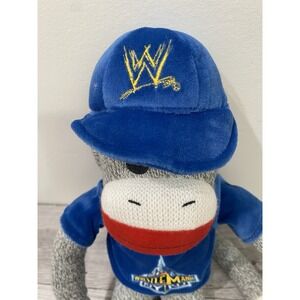 WWF WrestleMania Sock Monkey Plush 20"‎ 4-7-2013 NY NJ Souvenir Wresting NWOT